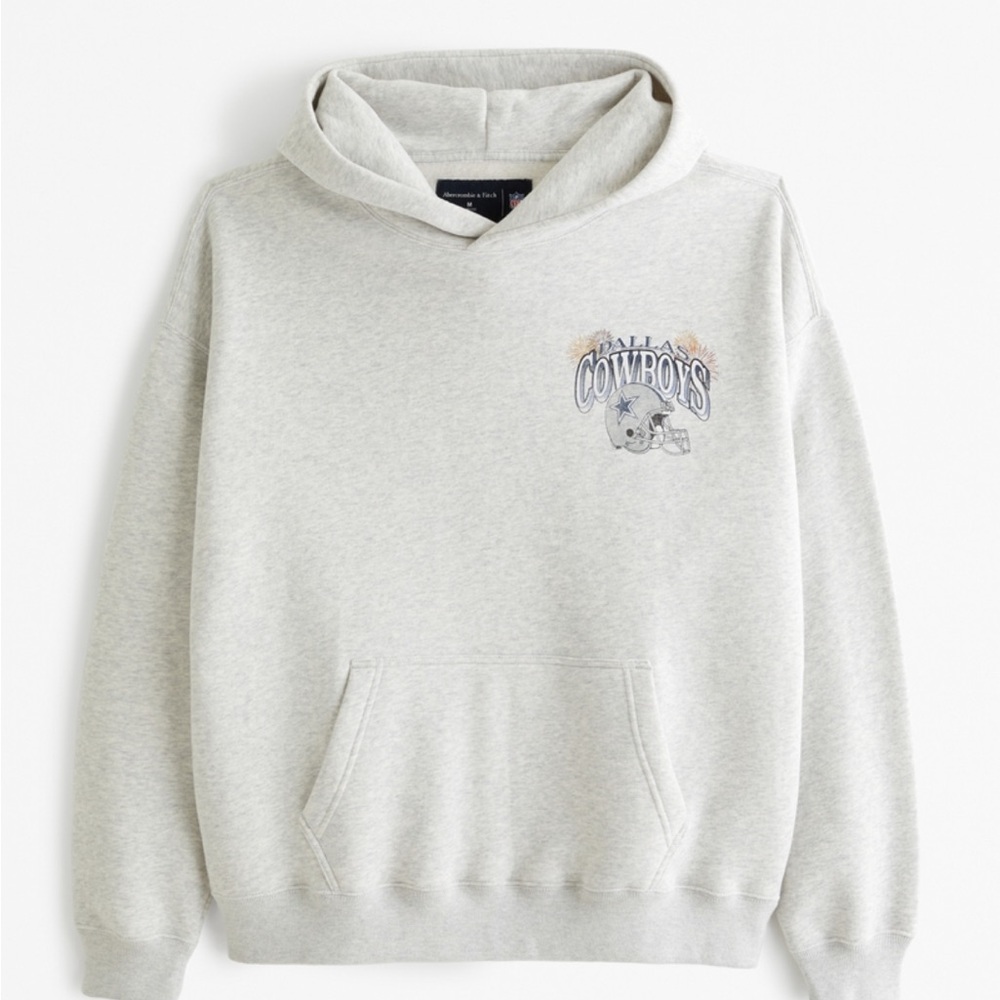 Abercrombie and Fitch Dallas Cowboys graphic popover hoodie NWT size medium